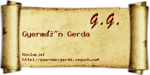 Gyermán Gerda névjegykártya